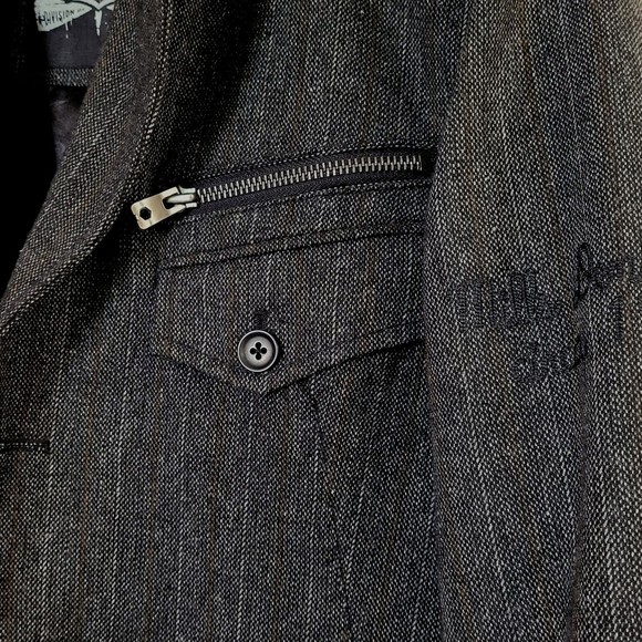 Buckle Black Label Men's Athletic Fit Utility Jacket Dark Gray Size Small EUC - Picture 5 of 16